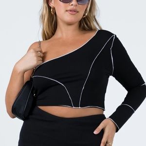 Inside out top black princess polly